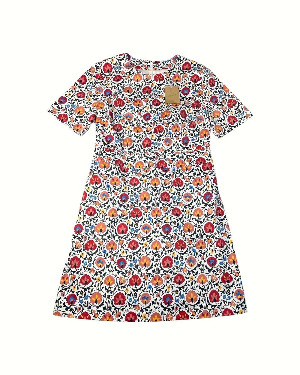 NWT Boden Women’s 8 Regular Floral Cotton Knee Length Shift Dress